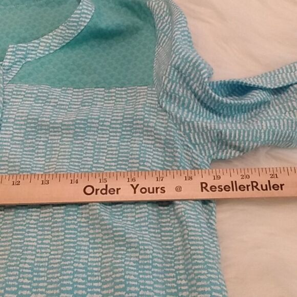 J.Jill| Printed Lace Front Tunic Blouse‎ - Picture 7 of 8